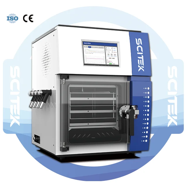 SCITEK Box Freeze Dryer Automatic Capping 316L Stainless Steel Freeze Dryer Untuk Laboratorium