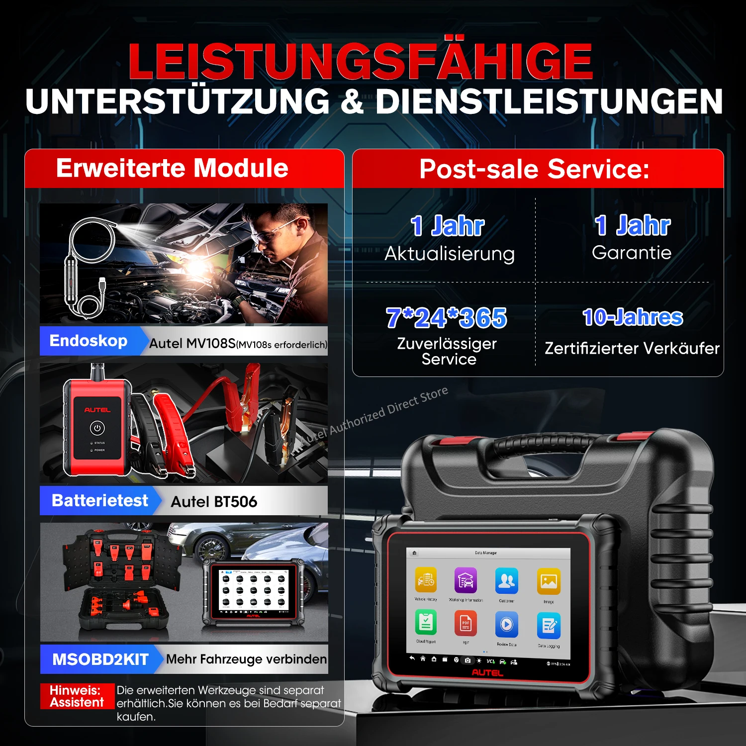 Autel MaxiPRO MP900-BT MP900BT OBD2 Diagnosegerät Automotive Scanner ECU-Codierung Bidirektionales Scan-Tool CAN FD DoIP Verbesserte Version des MP900 – Detail 14
