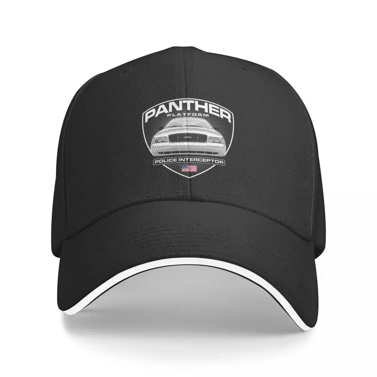 Panther Platform - CVPI White Car Baseball Cap Thermal Visor Visor Snapback Cap Baseball Men Women's