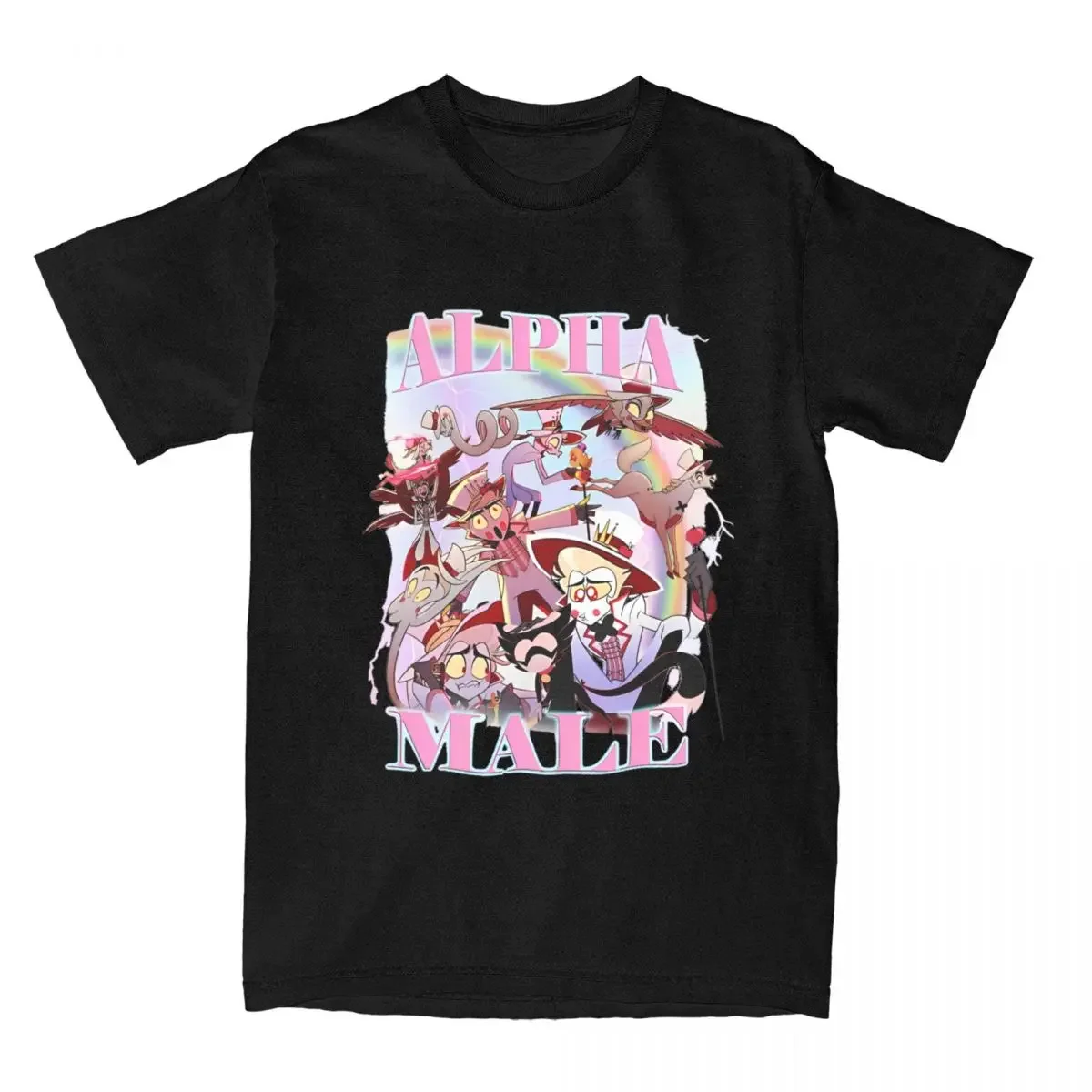 

Tee Clothes Plus Size Men Lucifer s Hazbins Hotels Stuff man Hot Sale New Arrival Crewneck Fashion 100% Cotton T Shirts