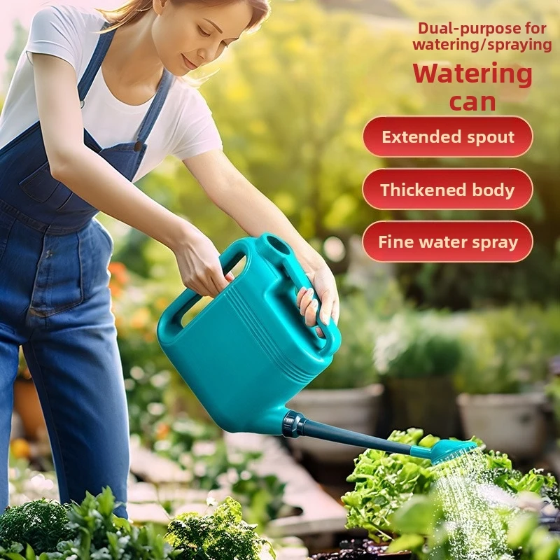 8L Watering Can PP Long Spout Even Spraying Watering Kettle for Flowers Vegetables Garden Supplies
