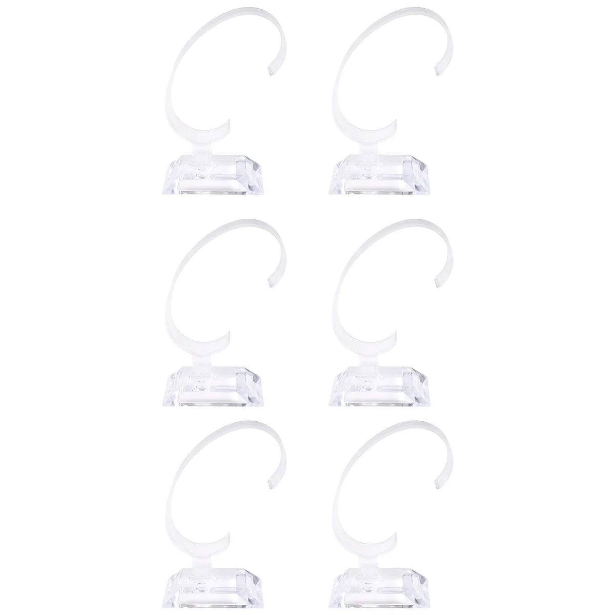 FZFZ 6 x 플라스틱 쥬얼리 팔찌 커프 팔찌 시계 디스플레이 스탠드 홀더