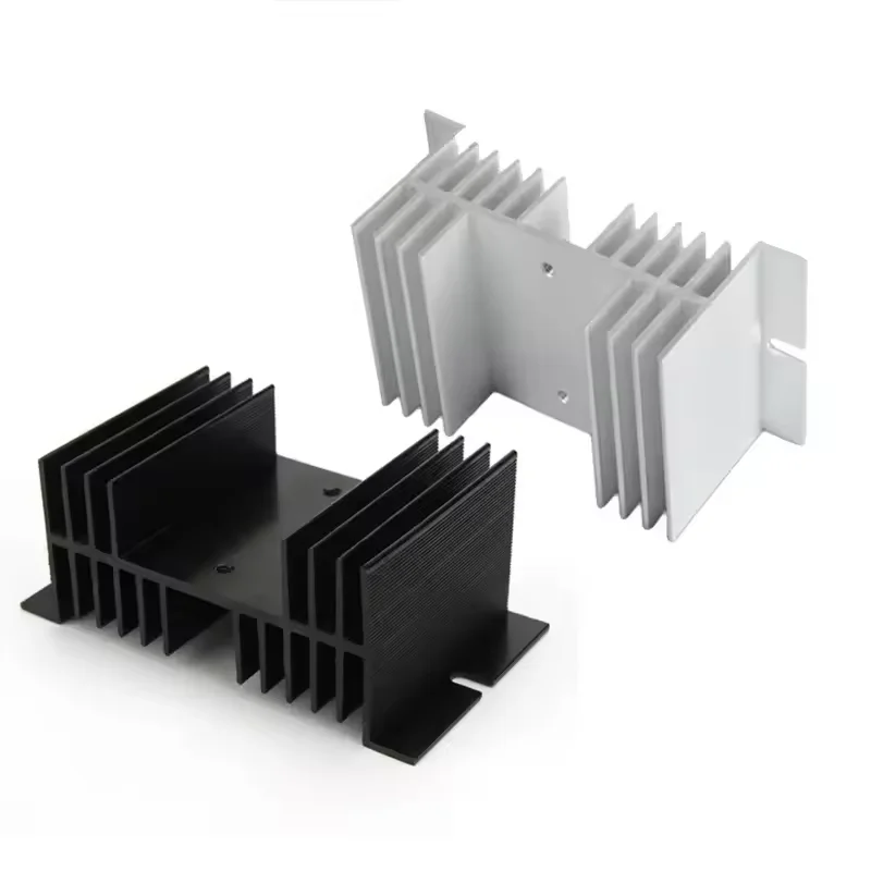

1Pcs W-70 Aluminum Radiator W Shape Heat Sink Base for DA AA DD VA VD LA 1pcs single phase solid state relay SSR 10A 15A 20A 25A
