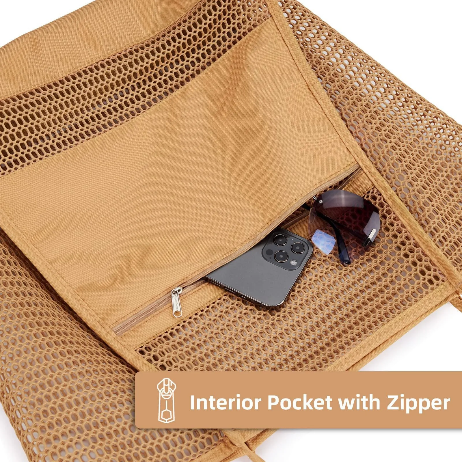 New Fashionable Lightweight Women Handbag Mesh One Shoulder Carrying Bag Women's Portable Beach Bag