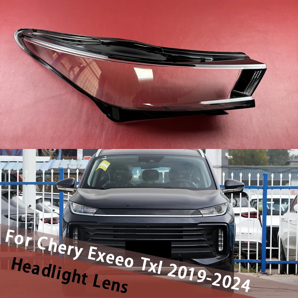 

For Chery Exeeo Txl 2019-2024 Headlight Cover Transparent Lampshade Headlamp Lamp Shell Masks Plexiglass Replace Original Lens