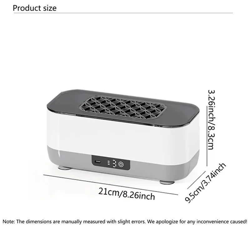 BAAN-패션 휴대용 보석 및 안경 클리너-안경에 매우 적합 USB 충전식, 360 효율적인 청소