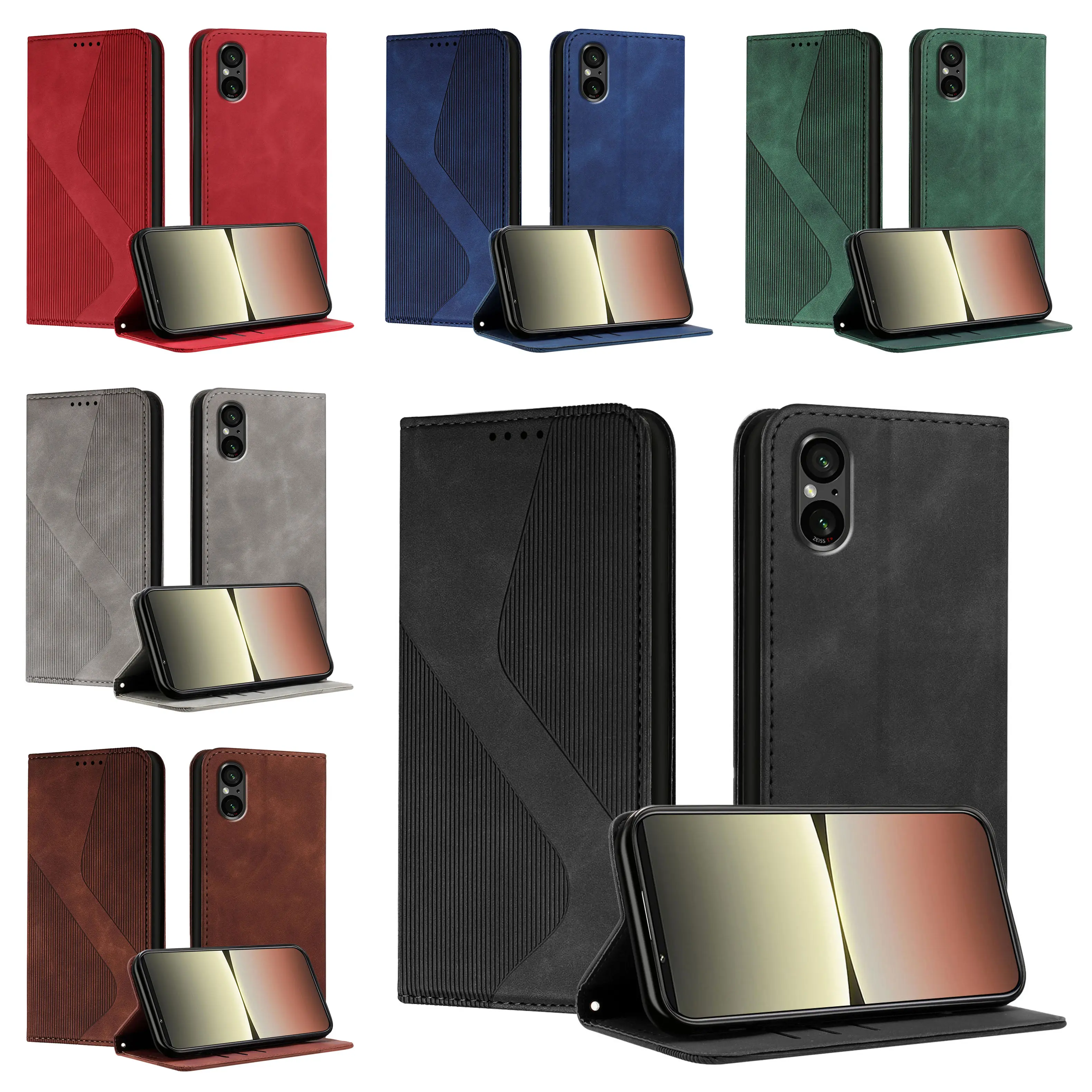 

Для Samsung Galaxy Z Fold 6 5 4 3, флип-чехол премиум-класса из искусственной кожи с магнитной застежкой, слотами для карт, защита от царапин