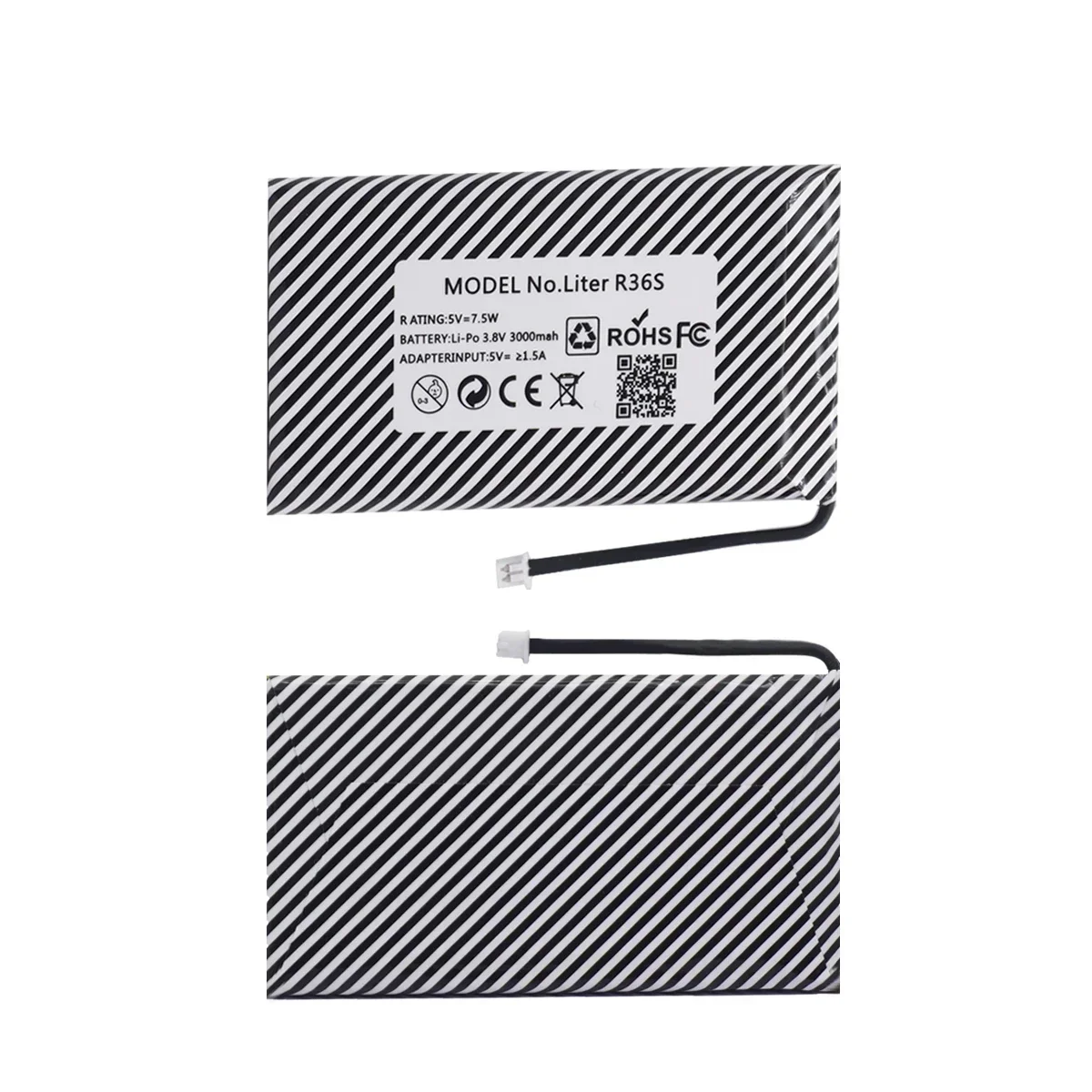 Baterai lithium 3.8V 3000mAh isi ulang, konsol game genggam retro R36S