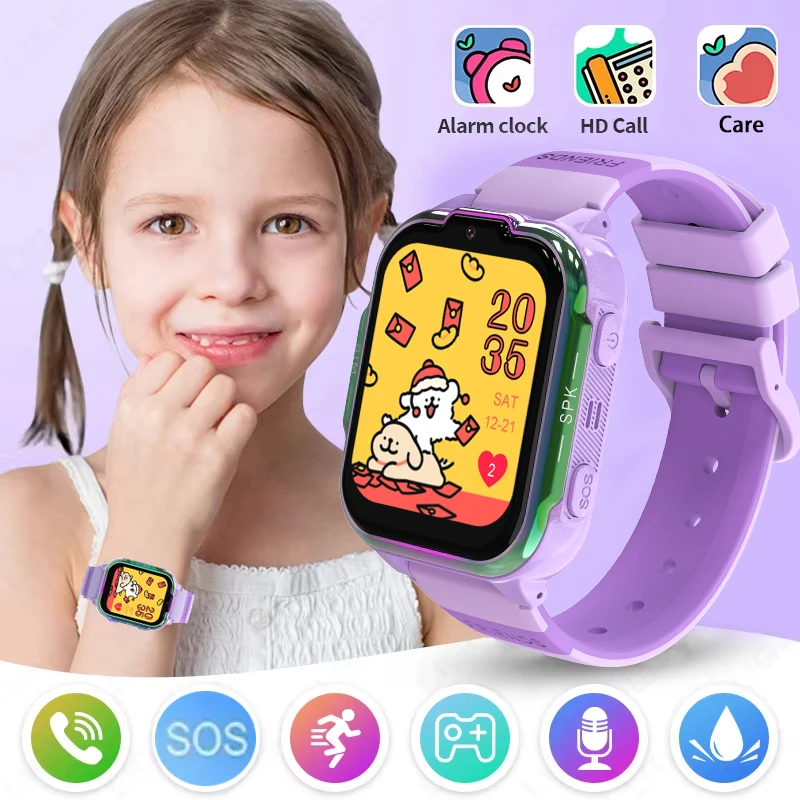 

Kids SmartWatch 2025 New Sim Card Security level Smartwatch Children Sos Call Phone Camera Girls gift Health monitoring