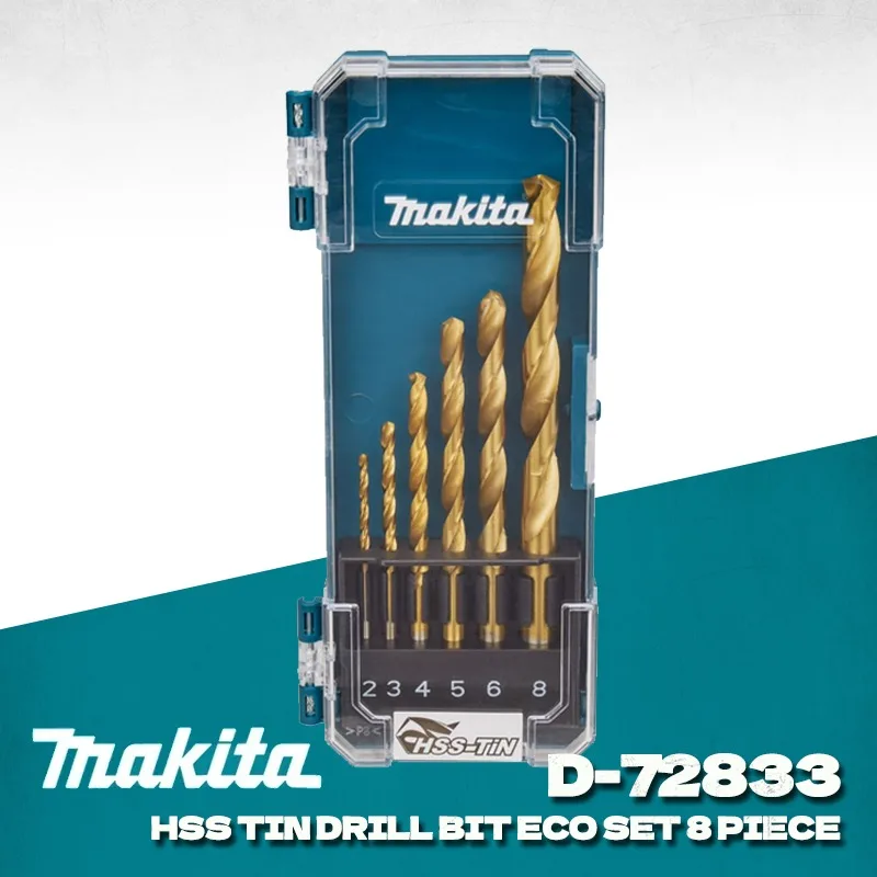 

MAKITA D-72833 HSS TIN сверло с прямым хвостовиком Eco Set металлические 6 шт. биты аксессуары для электроинструментов