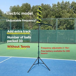 Adjustable Tennis Ball Launcher Machine Beginner Kids Tennis Ball Feeder Tennis Automatic Serve Trainer Single Swing Exerciser