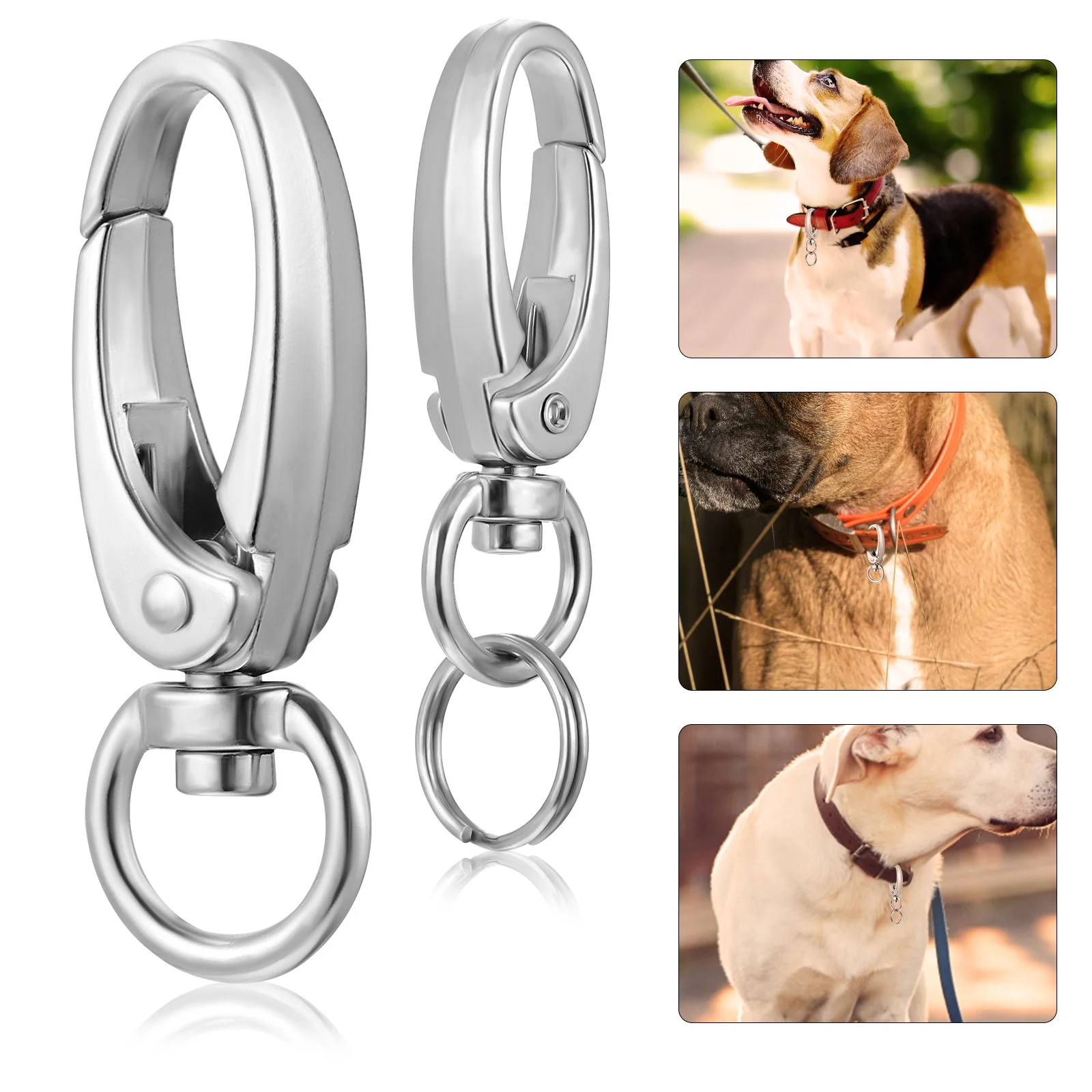 Dog Button Name Tag Clips Cat Collar Accessories for Pet Zinc Alloy Id Holders Clamps