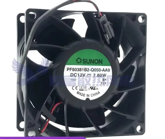 

SUNON PF80381B2-Q050-AA9 DC 12V 7.80W 80x80x38mm 2-Wire Server Cooling Fan