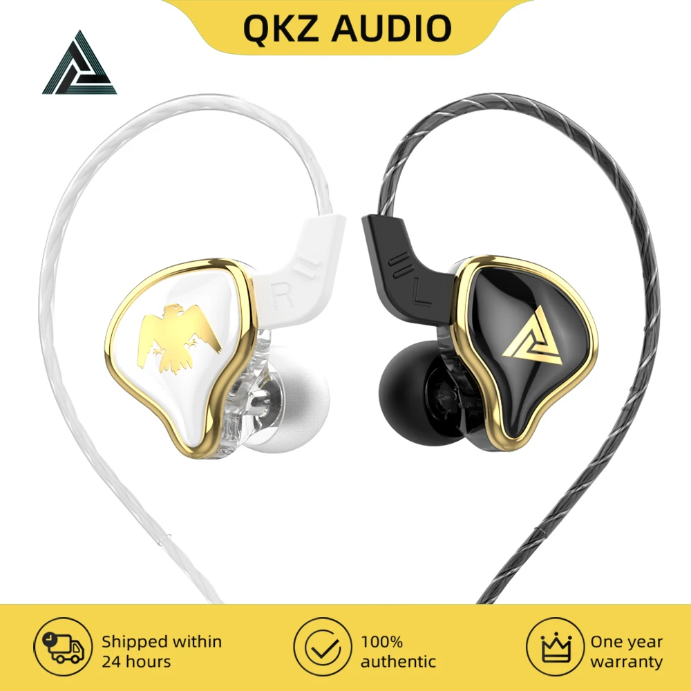 2024Newest QKZ AK6-Ares Earphone Original Copper HiFi Sport Headphones Bass Stereo Headset Music Earbuds With Box fone de ouvido