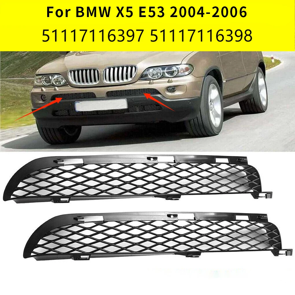 

1 пара для BMW X5 E53 2004-2006, решетка переднего бампера, вентиляционная решетка 51117116397 51117116398