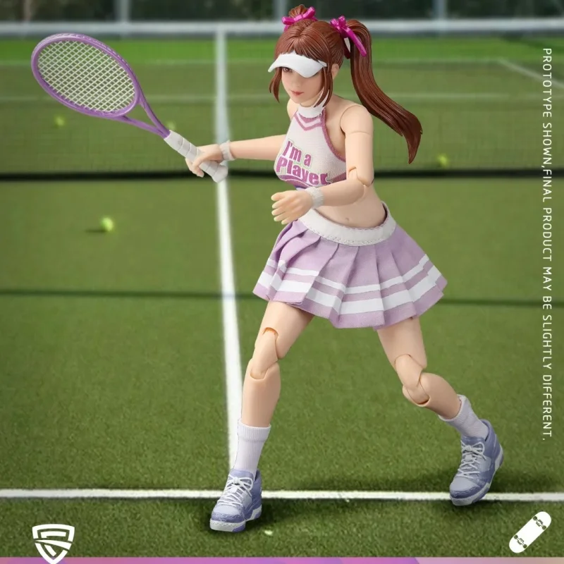 1/12 cftoys figura louca lt005 desportiva menina-yoyo duplo rabo de cavalo tênis de beisebol figura de ação feminina articulações flexíveis modelo brinquedo