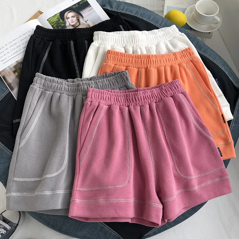 

Summer 2022 new high-waist shorts women's wide-leg pants are thin and loose sports casual pants hot pants trend shorts female