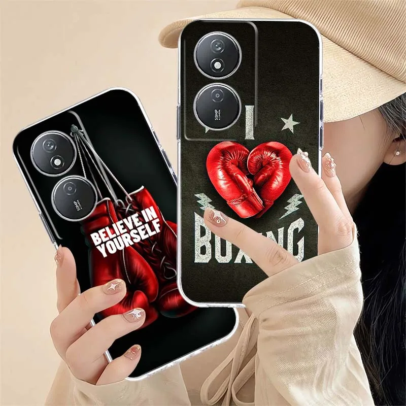 Capa de Celular Art Boxing Pattern para Honor Magic 8 7 6 5 4 3 400 200 100 90 80 70 50 9X Pro Flat GT Smart Lite