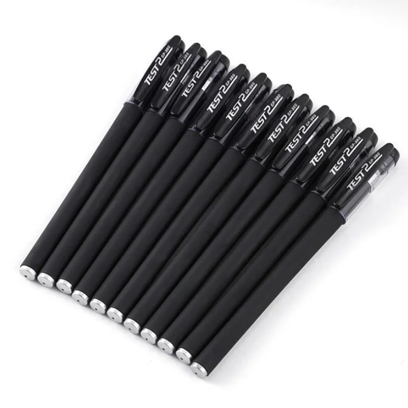 10 Pcs Frosted carbon neutral pen 0.5mm Business signature pen Office student exam water pen Ball pen