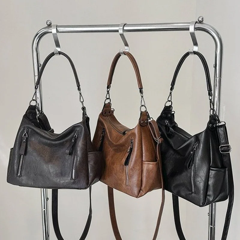 

Modish-chic 2025 Новая женская роскошная брендовая кожаная большая сумка известного дизайнера, простая, популярная ​