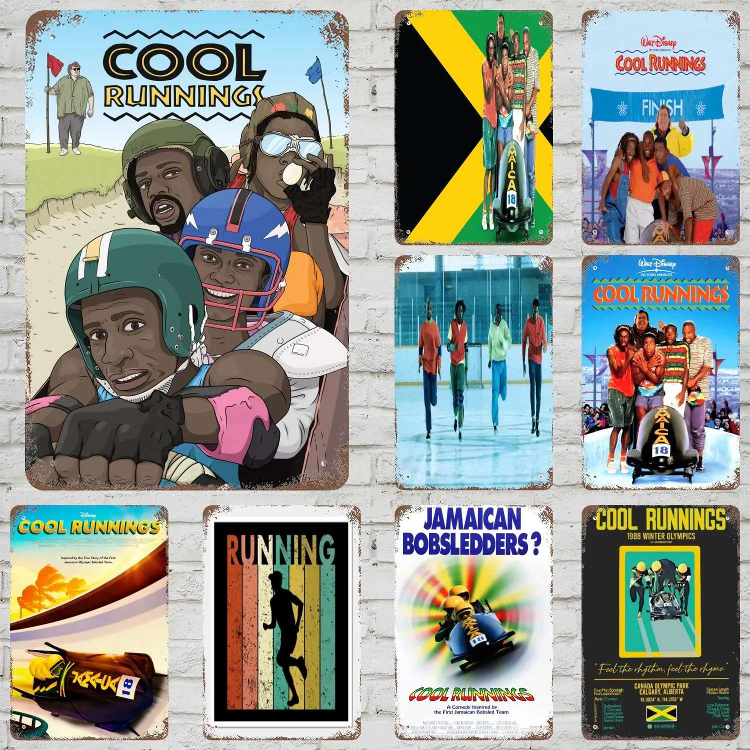 

MINISO Cool Runnings Decor Poster Vintage Tin Sign Metal Sign Decorative Plaque for Pub Bar Man Cave Club Wall Decoration
