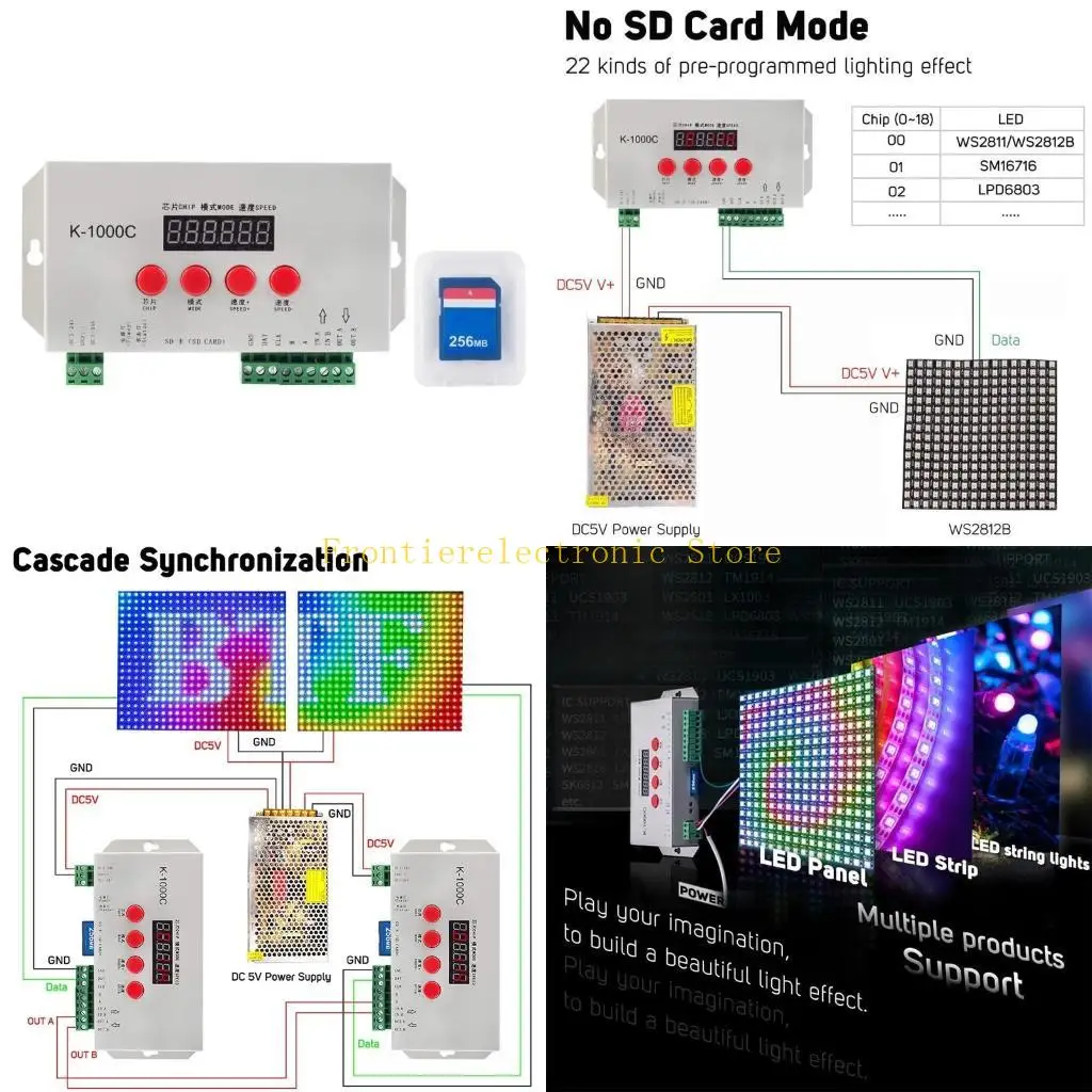 

G8DB Pixels Program Controller Full-color Lantern Compatible for K1000C Accessories Programmable Controller Writable ​Code