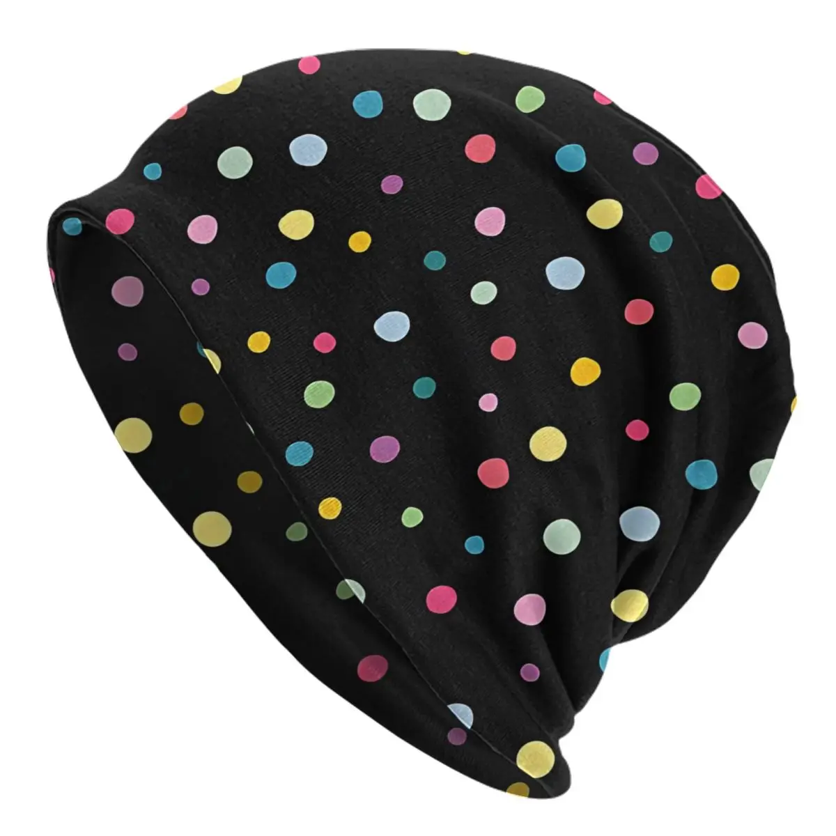 Colorful Polka Dots Washed Thin Bonnet Outdoor Casual Beanies Protection Men Women Hats