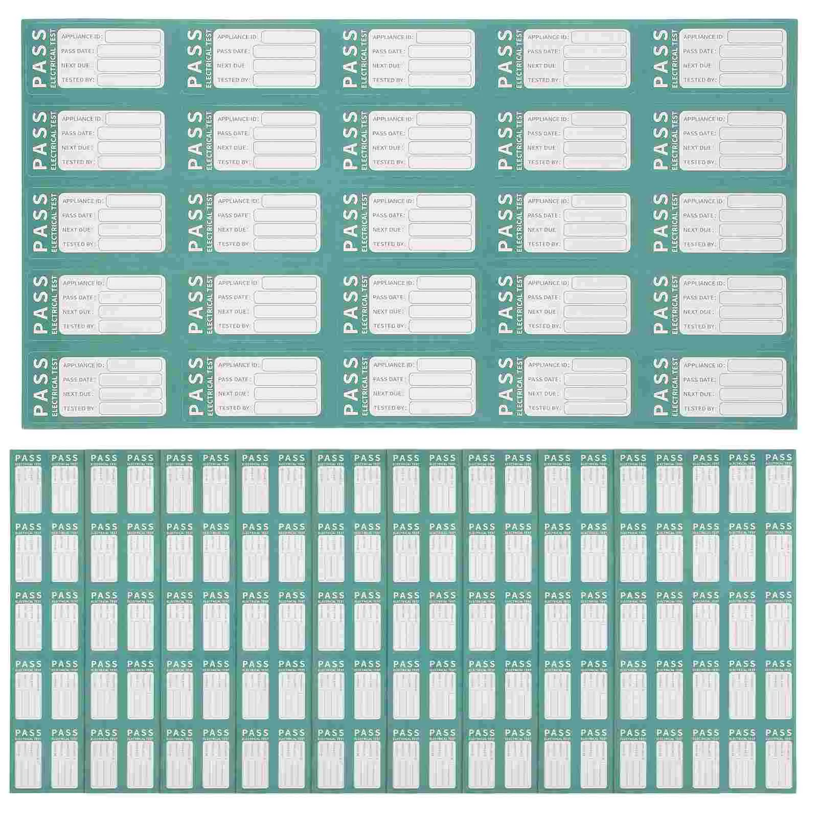 10-листые наклейки с квалифицированной этикеткой, цветные наклейки, клейкие тестовые бирки для пропускания состояния, бумажные этикетки, склад