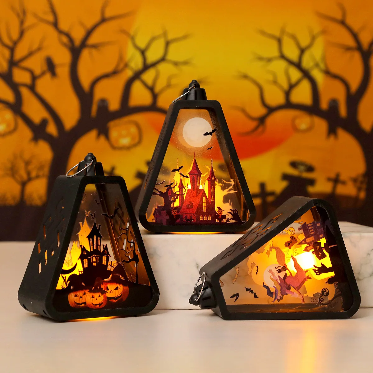 

Hand-held Pumpkin Lanterns Halloween Decorations Small Gifts Desktop Ornaments Props For Decoration