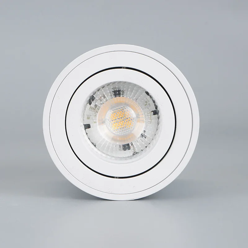 Dimmable LED Round Surface Mount Downlight 5W 10W GU10 Fixture Cylinder Ceiling Down Spot Light Bedroom Lamp