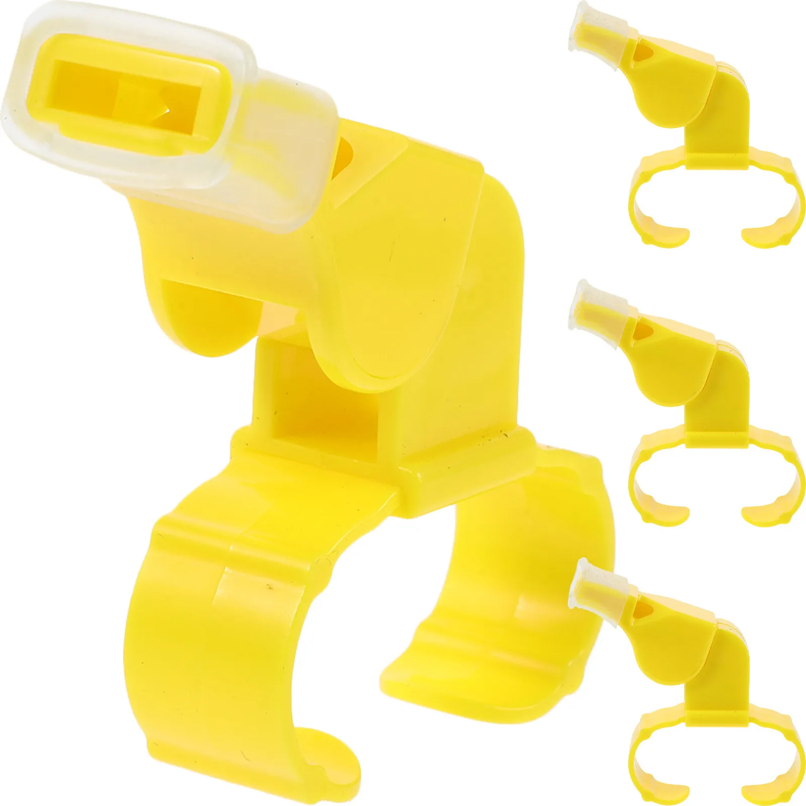 4Pcs High Volume ABS Whistles Ring Survival Safety Emergency Outdoor Sports Coaches Referees Hiking Coaches Whistle