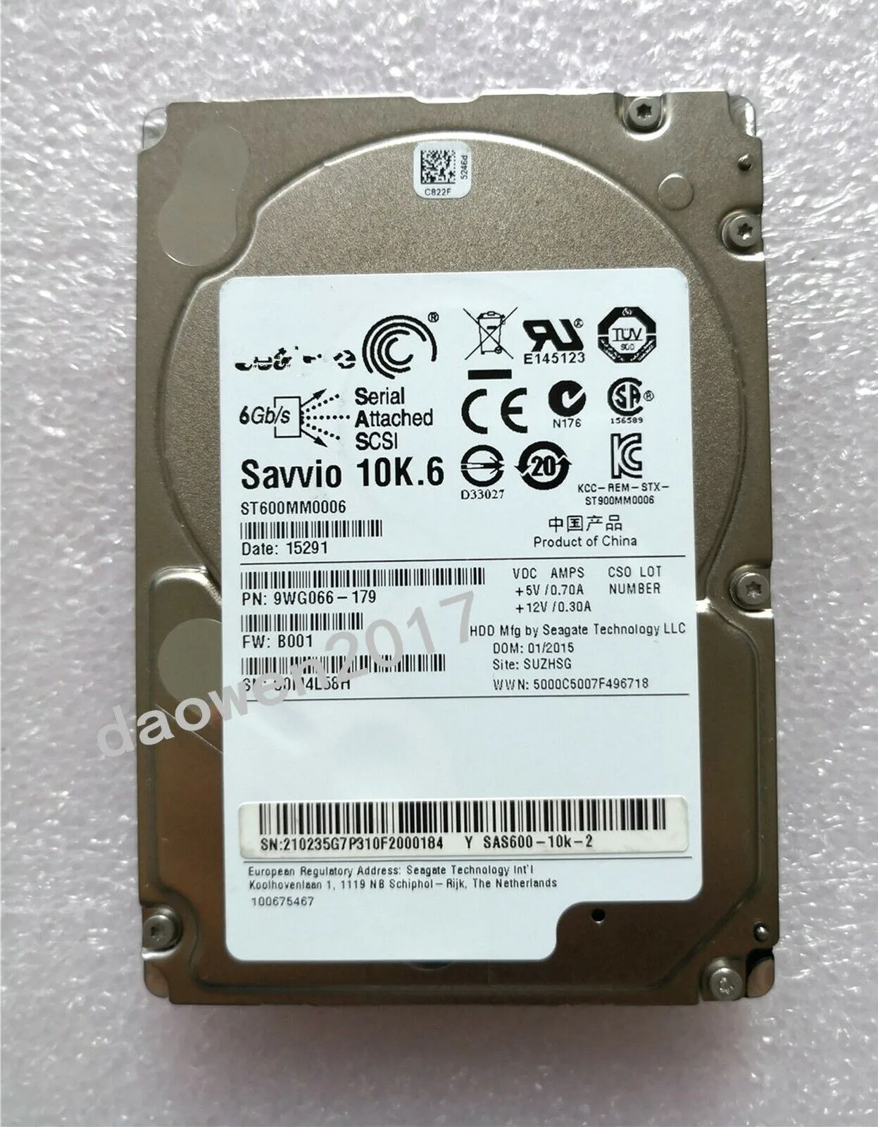 

Для Seagate ST600MM0006 600GB 10K 6G SAS 2,5 ''внутренний жесткий диск