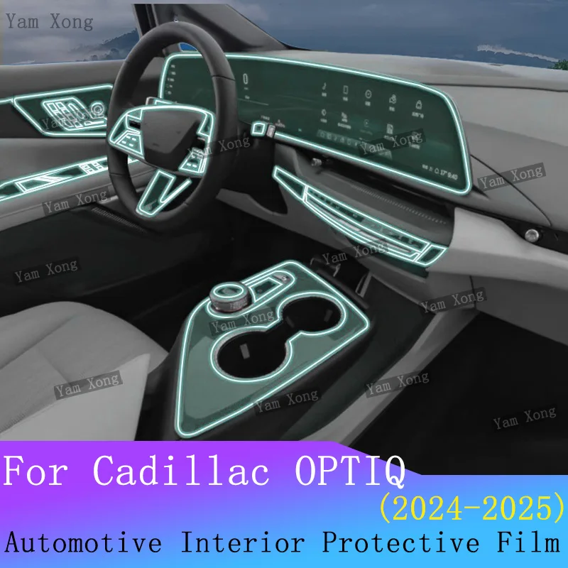 

For Cadillac OPTIQ 2024 2025 Car Full set Panel Film Dashboard GPS Screen Protective Sticker Interior Anti-Scratch TPU Film