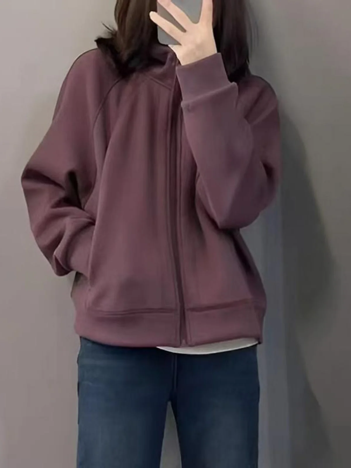 

Американский стильный кардиган с капюшоном, толстовка-куртка, зимняя новинка, модный уникальный топ больших размеров для женщин.