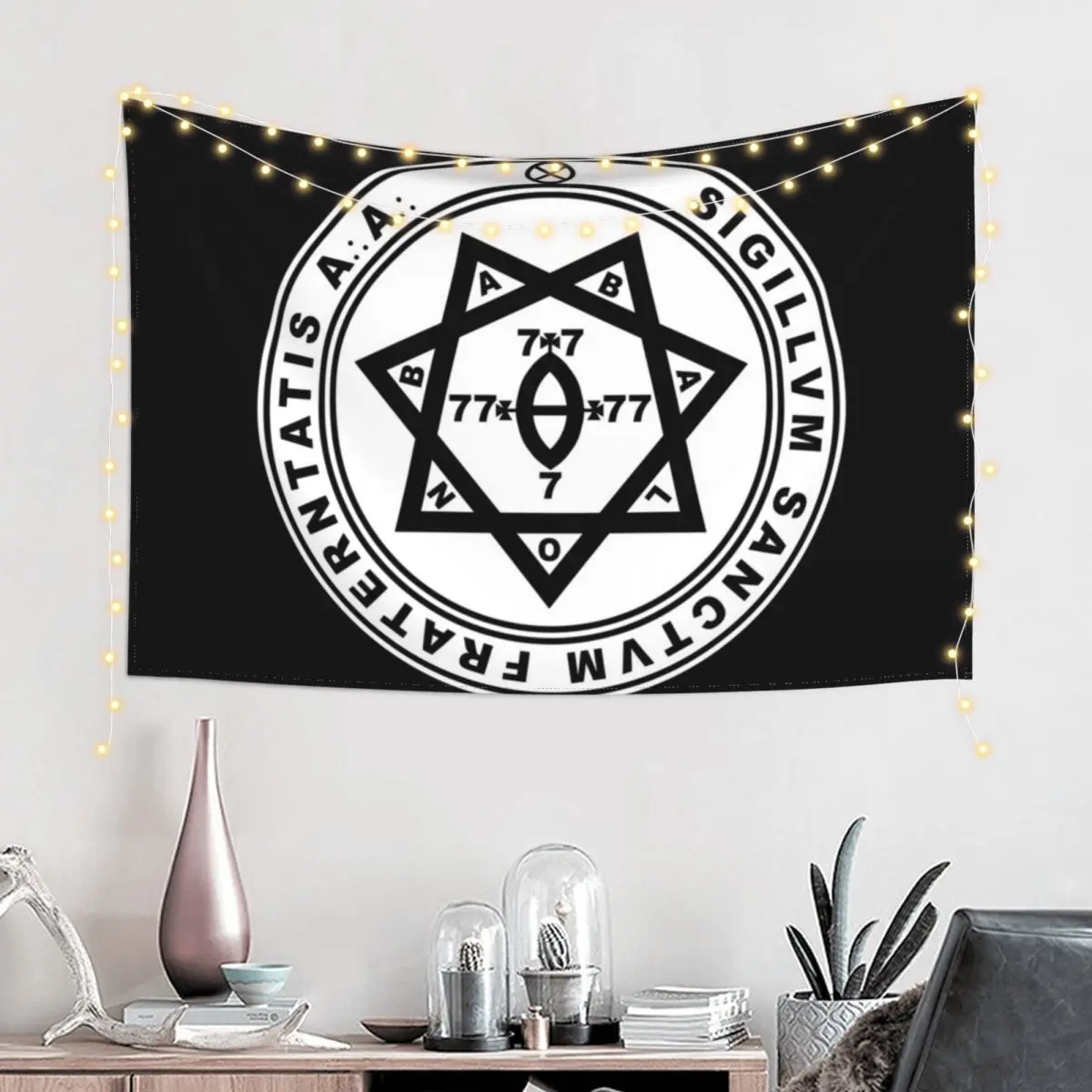 Aleister Crowley Seal - Occult - Thelema - Magick Tapestry Wall Deco Hanging Wall Tapestry