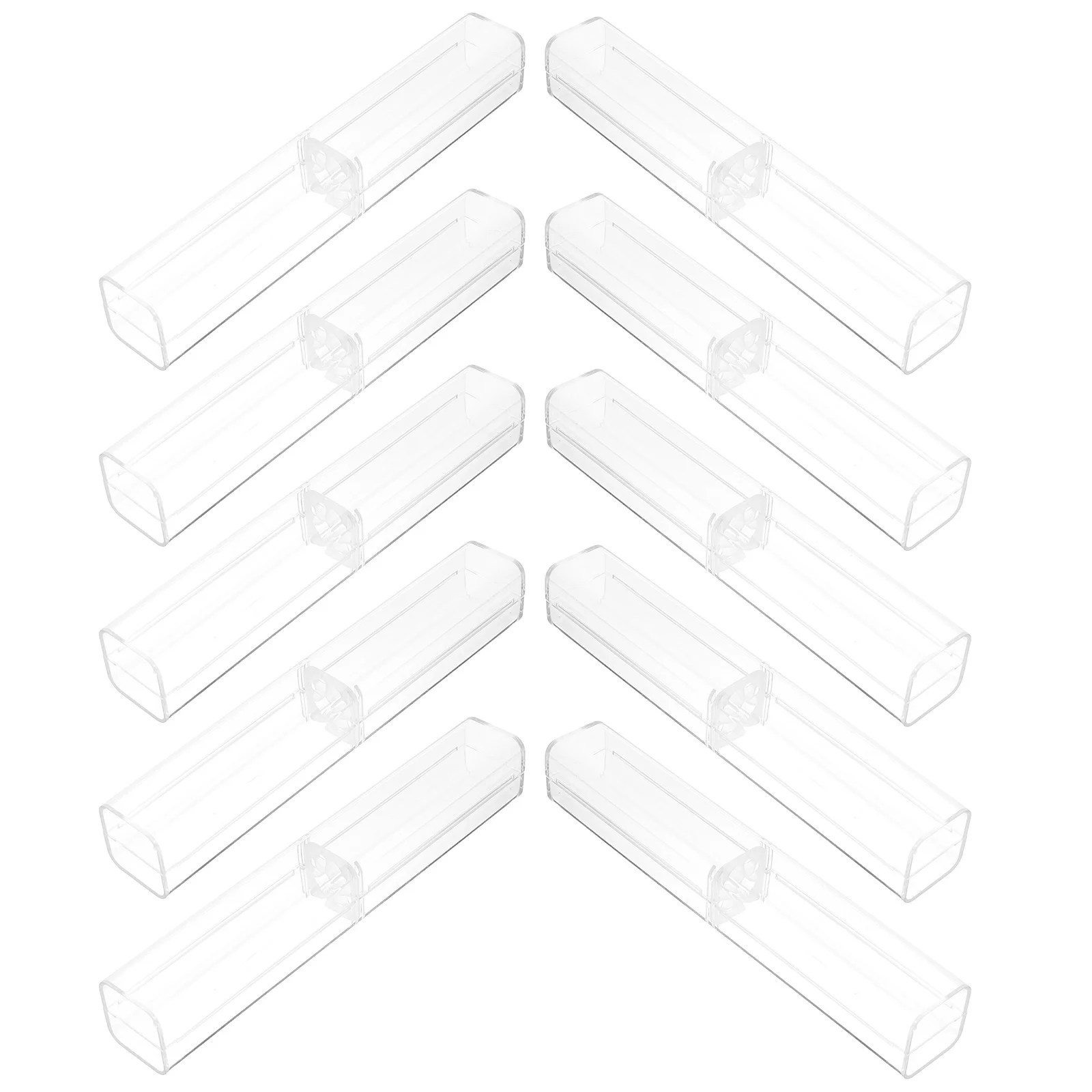 

25 Pcs Transparent Pen Case 15 7x2 5x2 5cm Lightweight Stationery Storage Box Gift Empty Pencil Case For Pen Ballpoint
