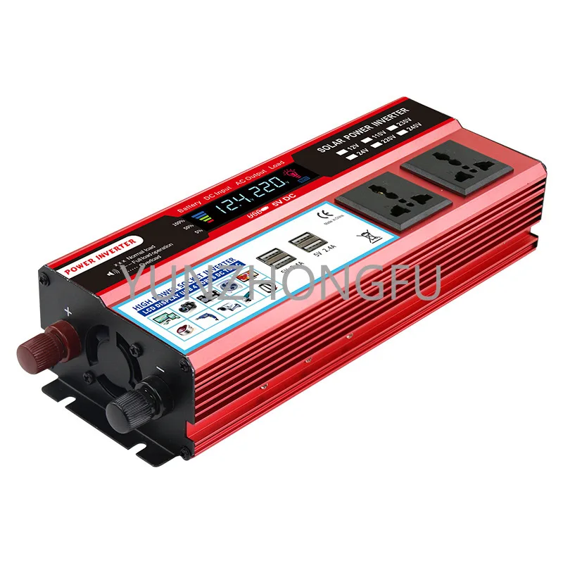 

Factory price direct sales 1500W with LCD screen and 4USB 12 to 220V photovoltaic vehicle inverter