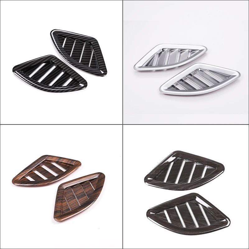 For BMW X1 X2 F47 F48 2016-2019 ABS Carbon fiber Chrome Dashboard AC Outlet Vent Cover Trim For BMW X2 f47 2018 Car Accessory