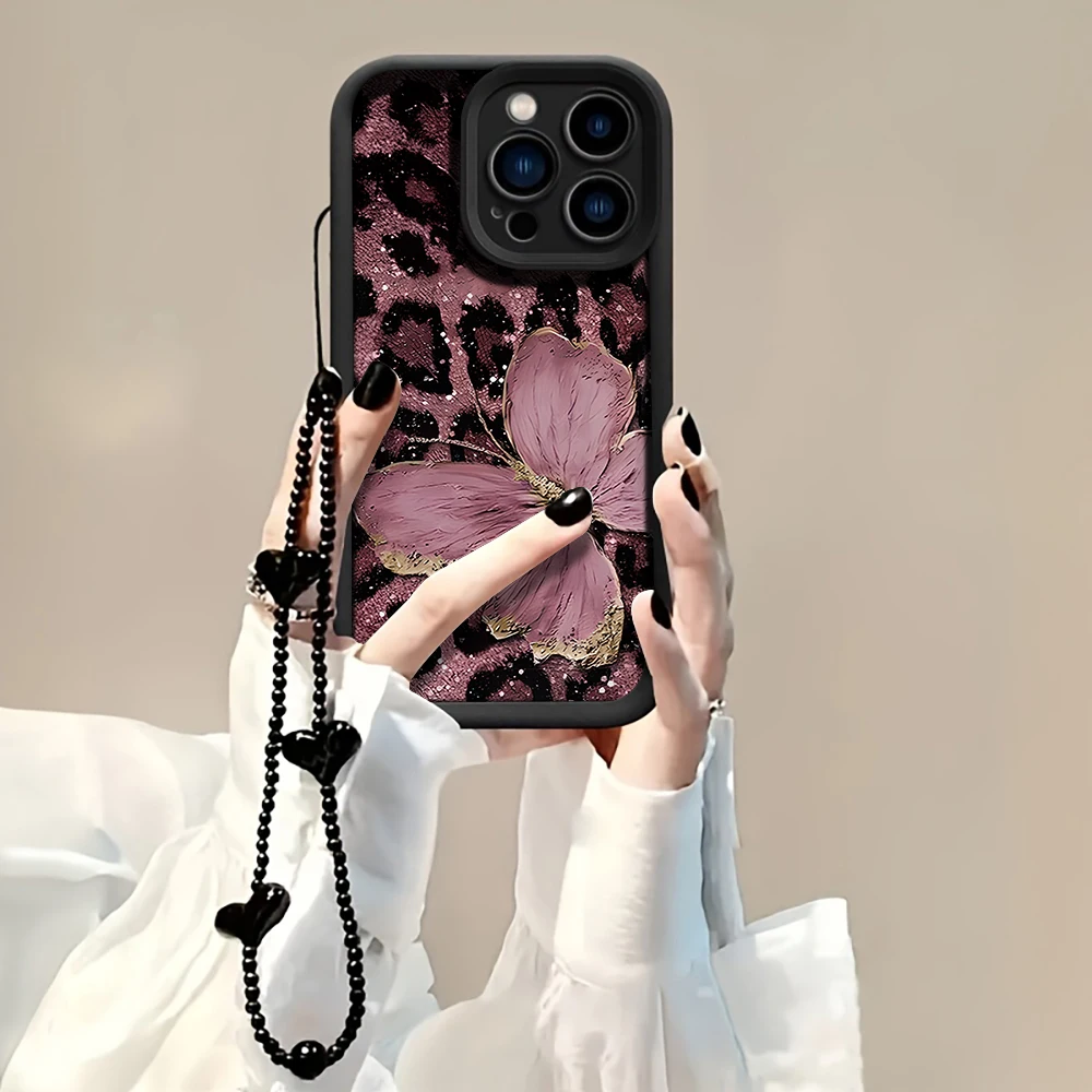 Für Samsung Galaxy S21 S25 S24 S23 S22 Ultra Plus FE Hülle Retro Leopardenmuster Cover Für A16 A15 A36 A54 A55 A56 Lanyard-Hüllen – Detail 3
