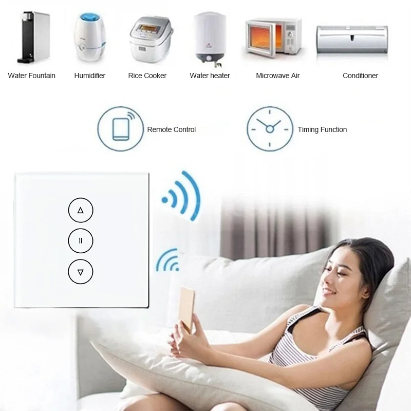 Tuya Smart Switch Fernbedienung Jalousien Motor Rollladen App Timer Home Alexa Echo Smart Home