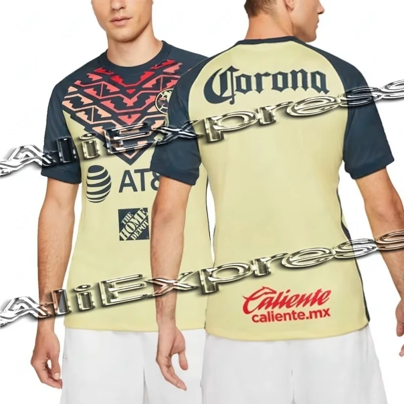 

2025 New Football Series Club America Training Clothes Same Casual Outgoing Loose Sports Jerseys Kids_Adults Football T-Shirts
