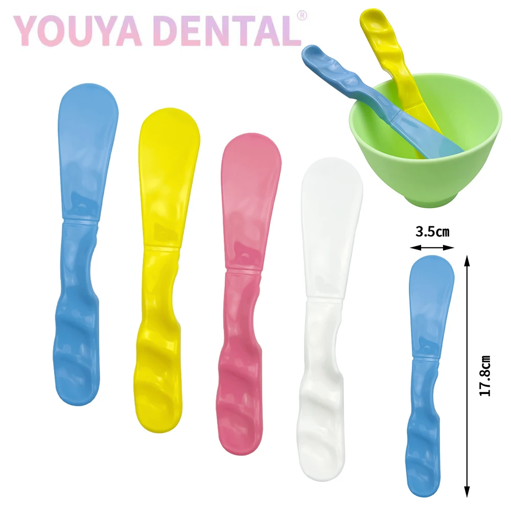 5Pc Dental Colored Plastic Stirring Spatula Alginate Impression Plaster Material Stirring Knife Mixing Tools Dentist Lab Supplie