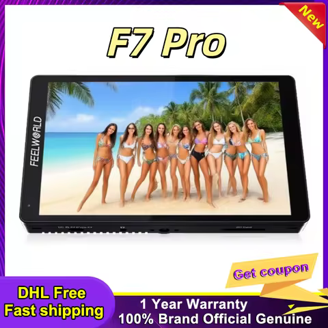 FEELWORLD F7 Pro 4K Monitor 7 Inch Camera DSLR Field Monitor &middot; 3D LUT Touch Screen IPS HDR 50/60Hz 1920x1200 Video Cameras