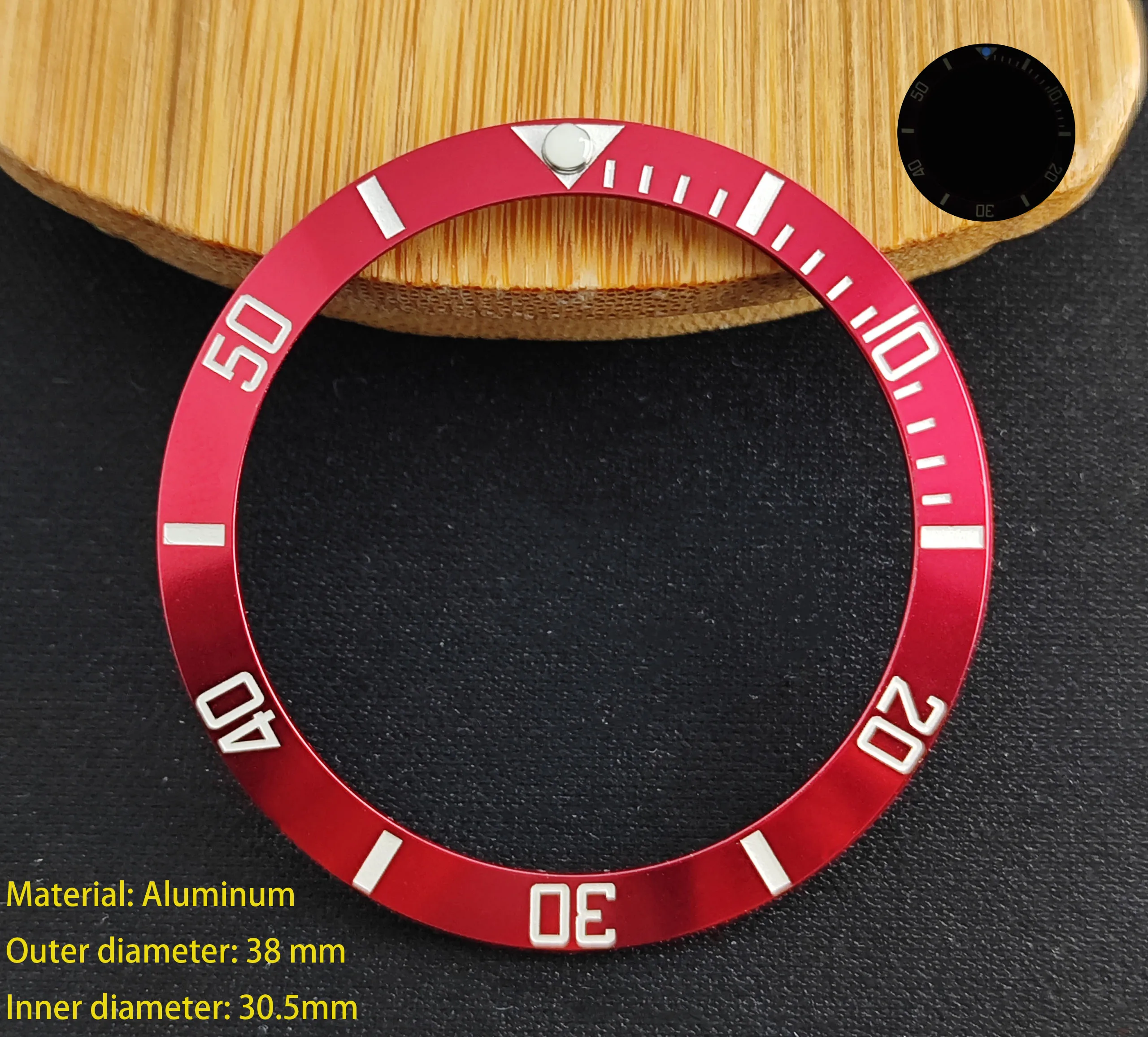 38mm luminous bezel is suitable for High Quality ceramic inserts with an inner diameter of 31.5mm in 40mm case accessories