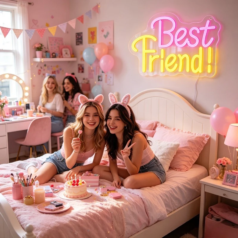 Best Friend Neon Light Sign Di - огляд і ціна Bedroom Lighting Decor Ideas