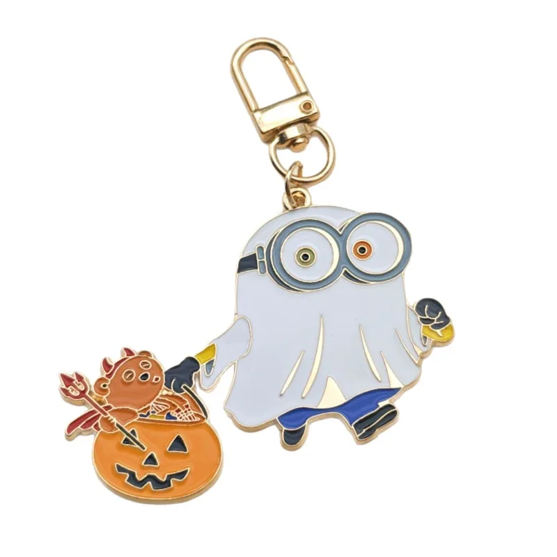 

Милые мультяшные миньоны: креативный брелок на Хэллоуин, парные брелоки для ключей, подвеска для сумки, маленький декоративный кулон, подарок