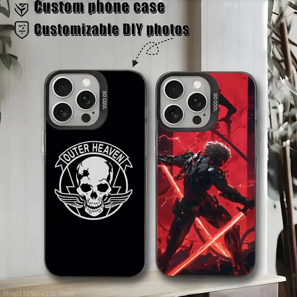 

M-Metal-G-Gear Phone Case For iPhone 16,15,14,13,12,11,Mini,Pro,MAX,plus,Black Matte Shockproof Cover