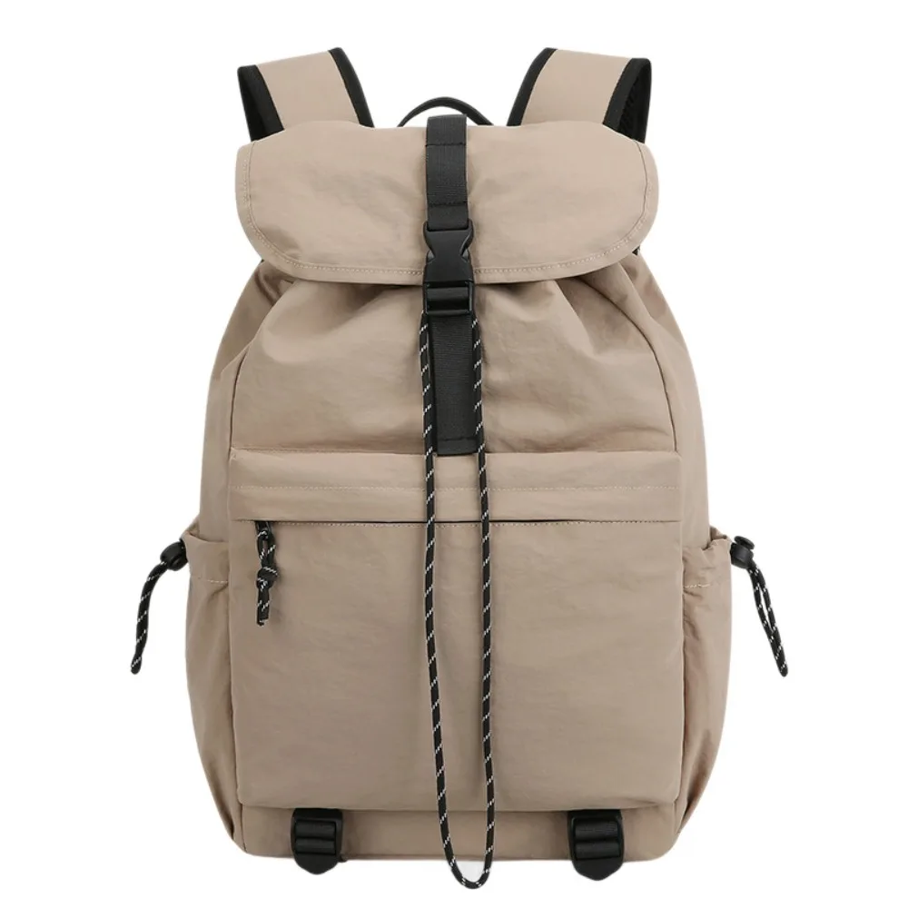 

Nylon Large Capacity Backpack Daypack Anti Splashing Students School Bag Scratch Prevention Fixed Webbing Shoulders Bag Gift