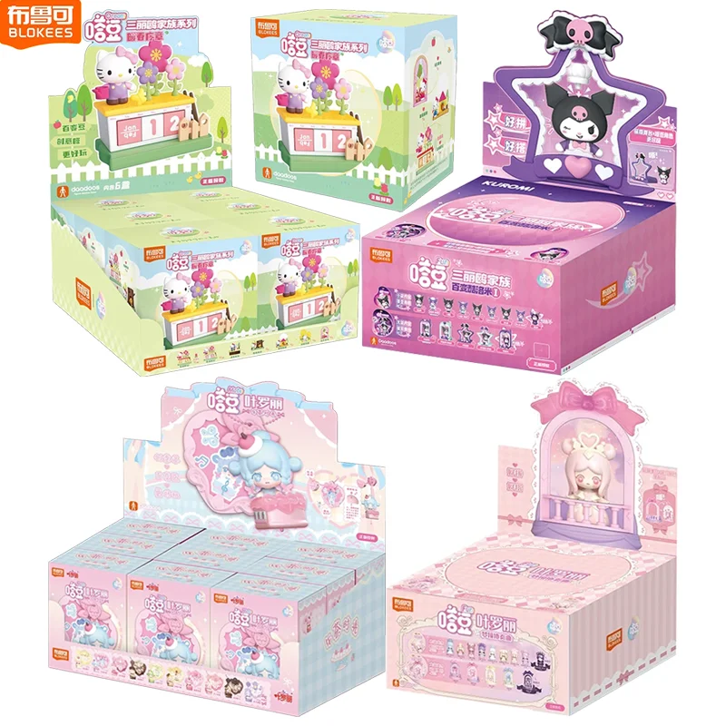 

Строительные блоки Blokees Sanrio Kuromi Hello Kitty YeLoli, сборная модель игрушки, украшение для рабочего стола, головоломка, подарки на день рождения для девочек