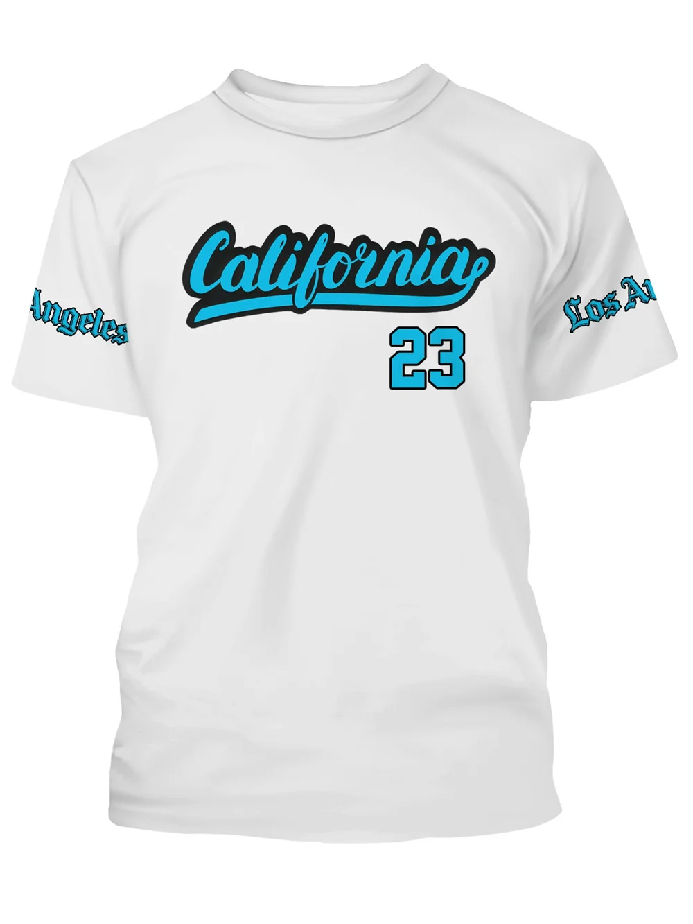 2025 new men's T-shirt 3d printed letters and numbers 23 Fashion trend printed short-sleeved crew neck top jumper